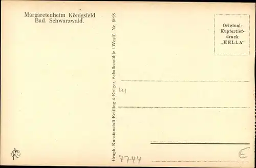 Ak Königsfeld im Schwarzwald, Margaretenheim, Blick aus der Giebelstube