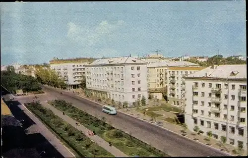 Ak Uljanowsk Russland, Gontscharow Straße, Wohnhäuser