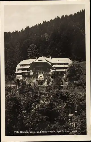 Ak Bad Rippoldsau Schapbach im Schwarzwald, Villa Sommerberg