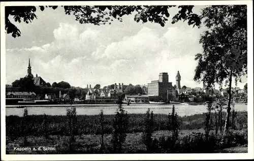 Ak Kappeln in Schleswig Holstein, Uferpartie, Stadtbild