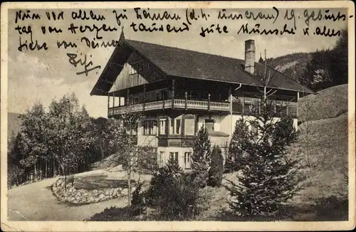 Ak Tegernsee in Oberbayern, Haus Sonnwang Kindererholungsheim, Leiterin Dr. Riel