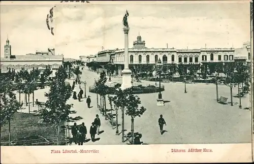 Ak Montevideo Uruguay, Plaza Libertad, Denkmal