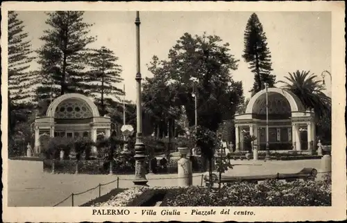Ak Palermo Sicilia, Villa Giulia, Piazzale del centro