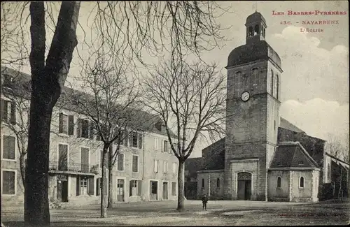 Ak Navarrenx Pyrénées Atlantiques, l'Eglise, Kirche