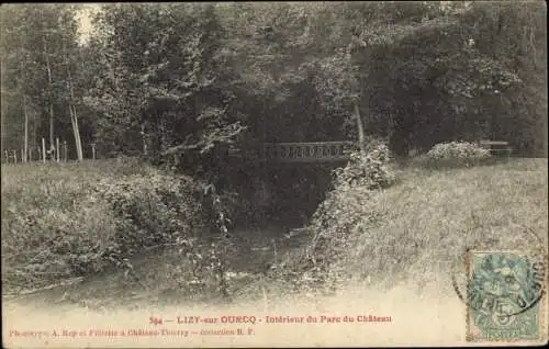 Ak Lizy sur Ourcq Seine et Marne, Parc du Chateau