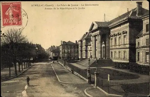 Ak Aurillac Cantal, Le Palais de Justice, la Gendarmerie, Avenue de la Republique