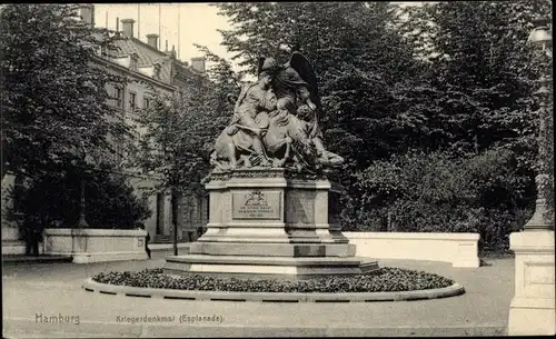 Ak Hamburg, Kriegerdenkmal, Esplanade