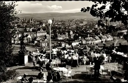 Ak Trier in Rheinland Pfalz, Blick vom Cafe Weißhaus