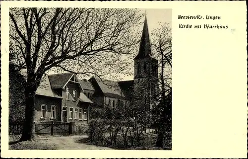 Ak Beesten Niedersachsen, Kirche, Pfarrhaus