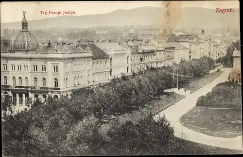 Ak Zagreb Kroatien, Trg Franje Josipa