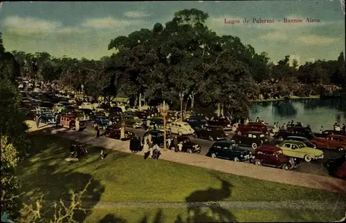 Ak Buenos Aires Argentinien, Lagos de Palermo, Autos