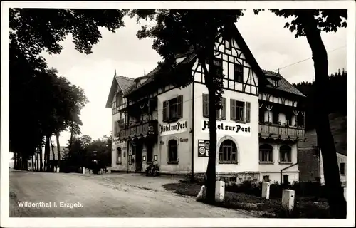 Ak Wildenthal Eibenstock im Erzgebirge, Hotel zur Post