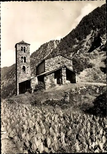 Ak Canillo Andorra, Esglesia romanica de St. Juan de Casellas