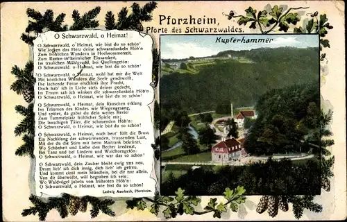 Ak Pforzheim im Schwarzwald Baden Württemberg, Kupferhammer, O Schwarzwald, o Heimat