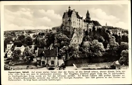 Ak Sigmaringen an der Donau Baden Württemberg, Schloß