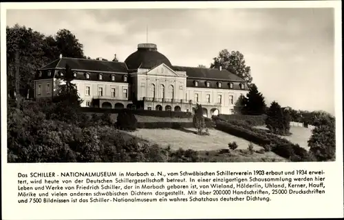 Ak Marbach in Baden Württemberg, Schiller Nationalmuseum