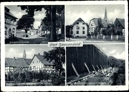 Ak Bad Sassendorf Nordrhein Westfalen, Kaiserstraße, Promenade am Gradierwerk