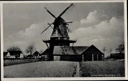 Ak Molbergen Niedersachsen, Windmühle