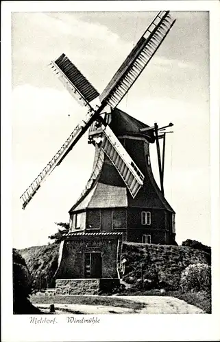 Ak Meldorf an der Miele, Windmühle