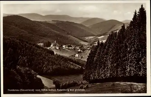 Ak Nordenau Schmallenberg im Sauerland, Blick vom hohen Astenberg
