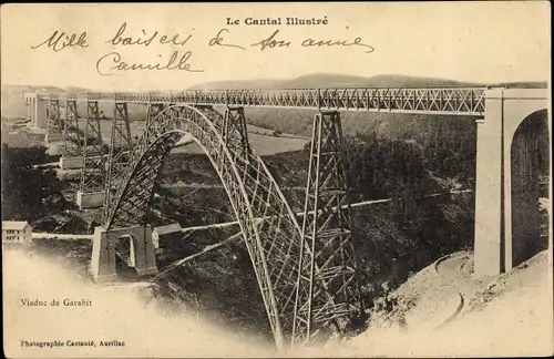 Ak Garabit Cantal, Viaduc, Eisenbahnbrücke