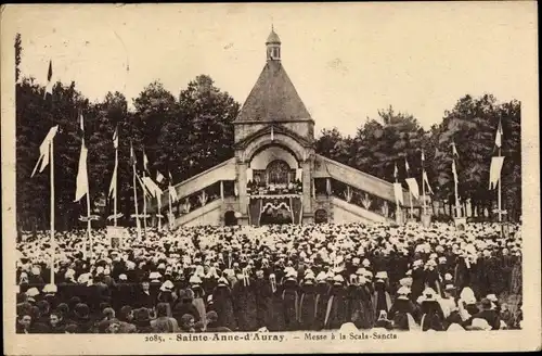 Ak Sainte Anne d'Auray Morbihan, Messe à la Scala Sancta