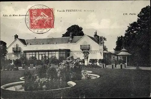 Ak Freneuse Yvelines, Gebäude, Garten