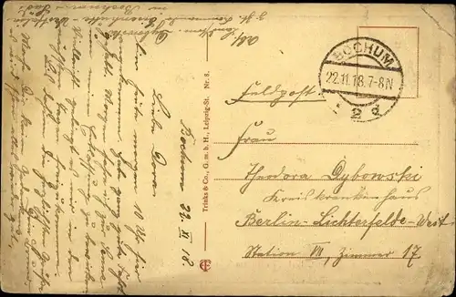 Ak Bochum im Ruhrgebiet, Partie am Kaiser Wilhelm Denkmal