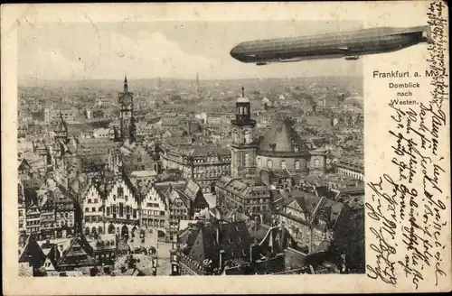 Ak Frankfurt am Main, Domblick nach Westen