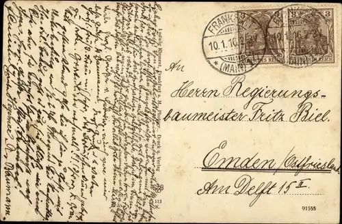 Ak Frankfurt am Main, Domblick nach Westen