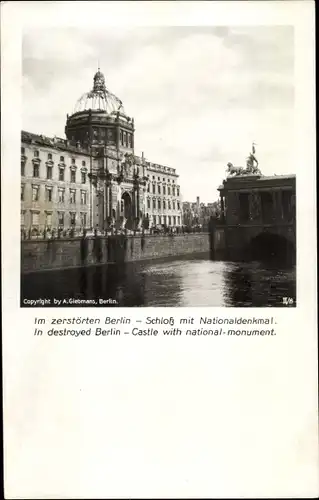 Ak Berlin, Schloss mit Nationaldenkmal