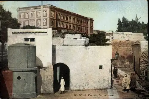 Ak Tunis Tunesien, Vue sur les casernes