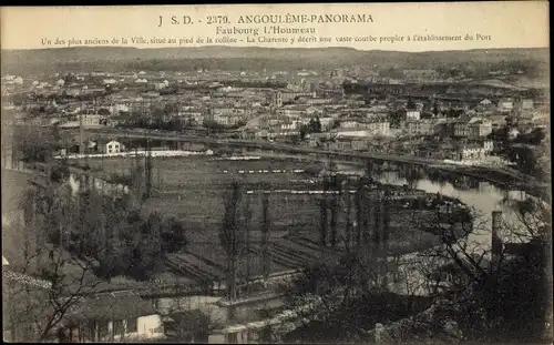 Ak Faubourg l'Houmeau Angoulême Charente, Vue panoramique