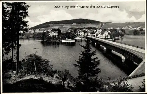 Ak Saalburg Ebersdorf in Thüringen, Saaletalsperre, Stausee