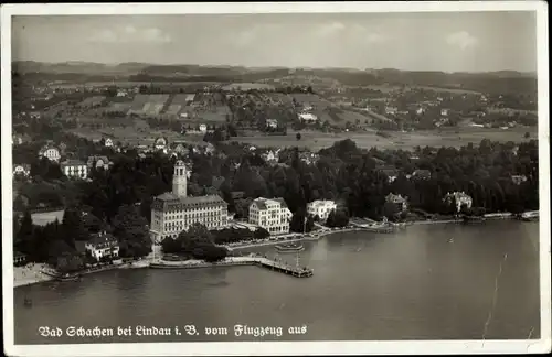 Ak Bad Schachen Lindau in Bodensee Schwaben, Fliegeraufnahme