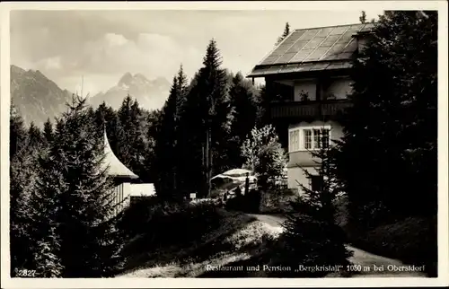 Ak Oberstdorf im Oberallgäu, Restaurant und Pension Bergkristall
