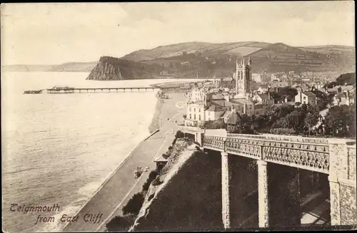 Ak Teignmouth South West England, view from East Cliff