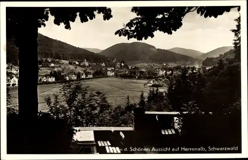 Ak Bad Herrenalb im Schwarzwald, Blick von der Pension Schöne Aussicht