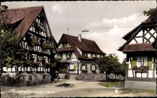 Ak Sasbachwalden in Baden Württemberg, Dorfpartie