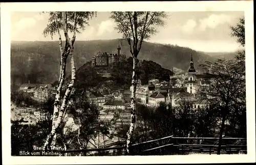 Ak Greiz in Thüringen, Blick vom Hainberg