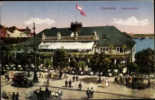 Ak Hamburg, Alsterpavillon