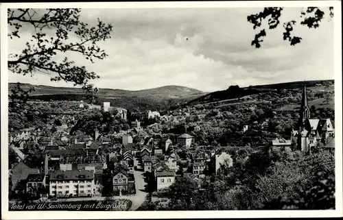 Ak Sonnenberg Wiesbaden in Hessen, Totalansicht, Burgruine, Kirche