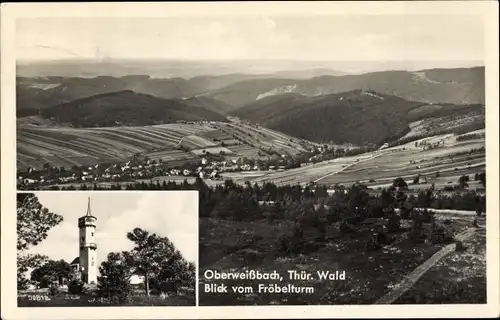 Ak Oberweißbach in Thüringen, Blick v. Fröbelturm