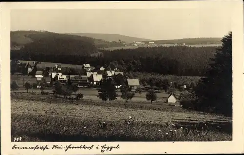 Ak Hermsdorf Glashütte im Osterzgebirge, Panorama vom Ort