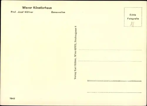 Ak Wiener Künstlerhaus, Plastik von Josef Müllner, Donauwellen, Frauenakt