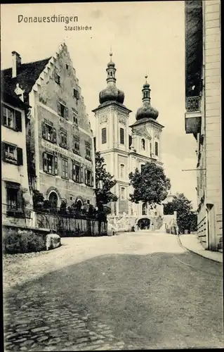 Ak Donaueschingen im Schwarzwald, Stadtkirche