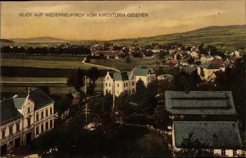 Ak Niederneukirch Neukirch in der Lausitz, Aussicht vom Kirchturm