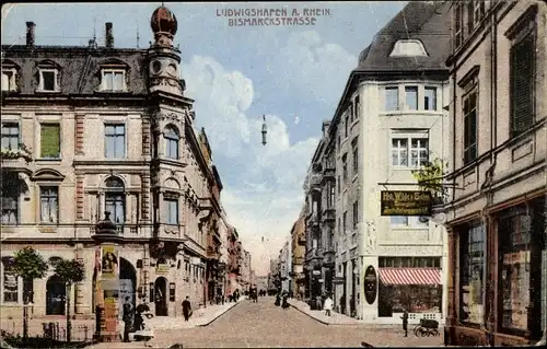 Ak Ludwigshafen am Rhein Rheinland Pfalz, Bismarckstraße