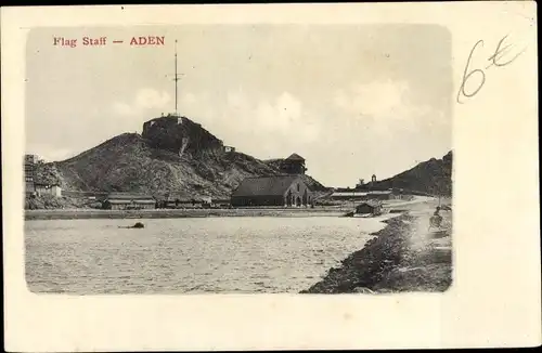 Ak Aden Jemen, Flag Staff, buildings, coast