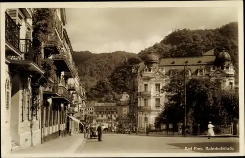 Ak Bad Ems an der Lahn, Bahnhofstraße